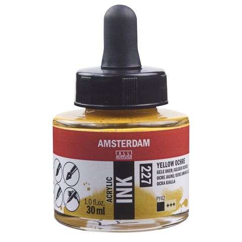 Amsterdam Acrylic Ink 30ml - 227 - Ylw Ochre