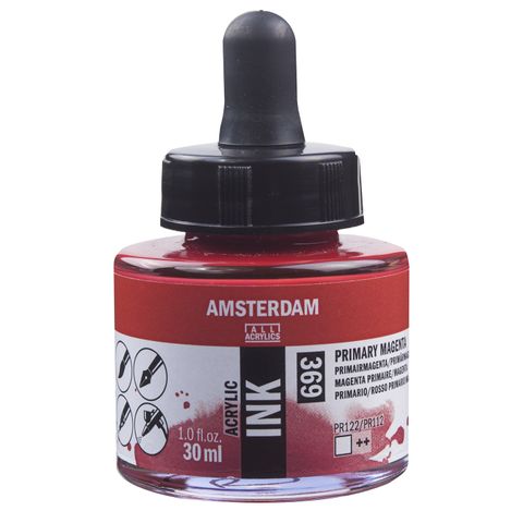 Amsterdam Acrylic Ink 30ml - 369 - Primary Magenta