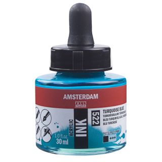 Amsterdam Acrylic Ink 30ml - 522 - Turquoise Blue