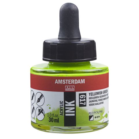 Amsterdam Acrylic Ink 30ml - 617 - Yellowish Green