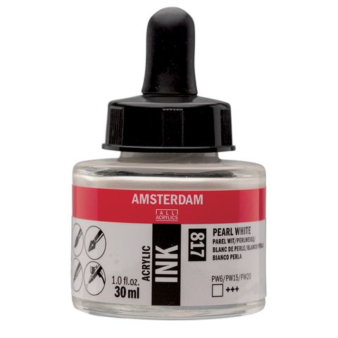 Amsterdam Acrylic Ink 30ml - 817 - Pearl White