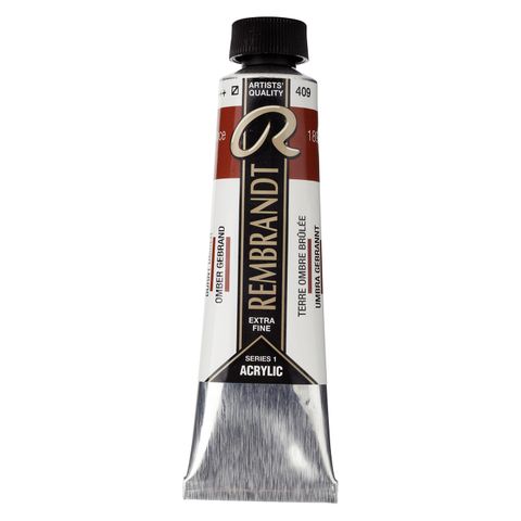 Rembrandt Acrylic - 409 - Burnt Umber 40ml