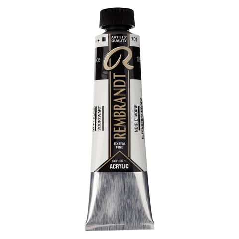 Rembrandt Acrylic - 701 - Ivory Black 40ml