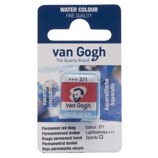 Van Gogh Watercolour Half Pan - 371 - Perm.Red Dp