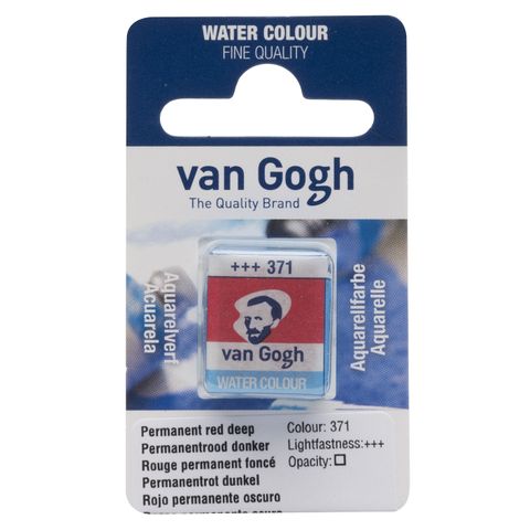 Van Gogh Watercolour Half Pan - 371 - Perm.Red Dp