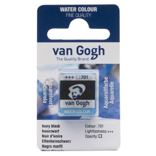 Van Gogh Watercolour Half Pan - 701 - Ivory Black