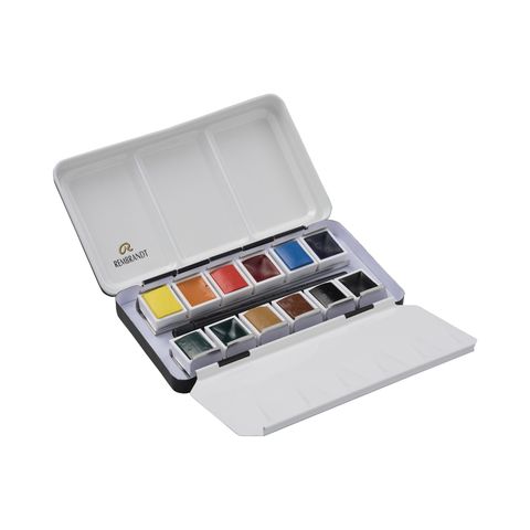 Rembrandt Watercolour Metal 12 Pan Set MONO