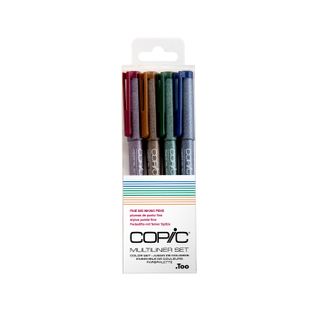 Multiliner Set Cobalt, Olive, Sepia, Wine 0.3