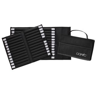 Copic Marker Wallet 72 Black with Shoulder Strap