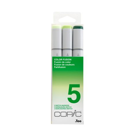 Copic Sketch Set 3 Colour Fusion 5- Green