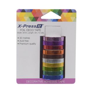 X-Press It Deco Tape Foil 6mm x 5m x 10 rolls