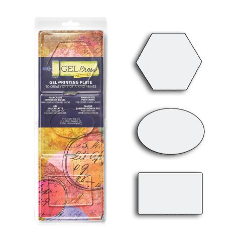 Gel Press Mono Printing Plate Petites: hex- oval-