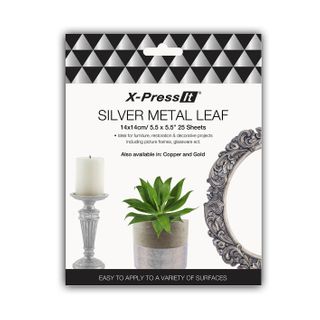 X-Press It Silver Metal Leaf 140x140 25 sh/bk