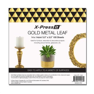 X-Press It Gold Metal Leaf 140x140 100sh/bk