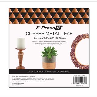 X-Press It Copper Metal Leaf 140x140 100sh/bk