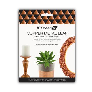 X-Press It Copper Metal Leaf 140x140 25sh/bk