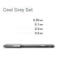 Multiliner Set Cool Grey 0.5, 0.3, 0.1, 0.05