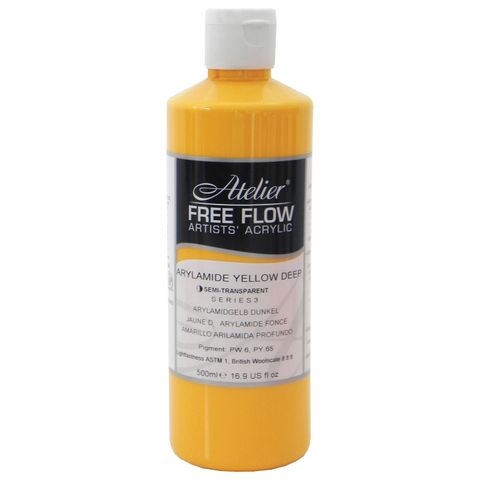 Atelier Free Flow Arylamide Yellow Deep S3 500ml