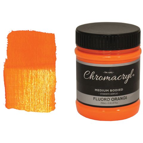 Chromacryl 250ml Fluoro Orange