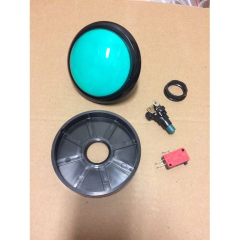 Illuminated 100mm domed button Green