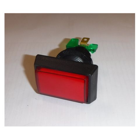 Illuminated Push Button Rect 50x33mm Red