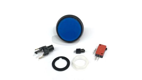 60MM Round Illuminated Push Button Blue