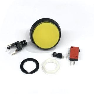 60MM Round Illuminated Push Button Yellow