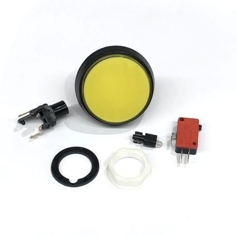 60MM Round Illuminated Push Button Yellow