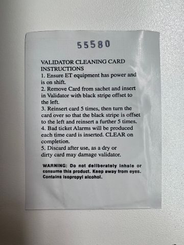 Cleaning cards for Swipers - Pack of 10pcs