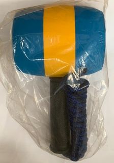 MALLET W/ROPE (BLUE/YELLOW)