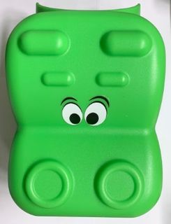 Hippos Green Head Assembly With Drilled Holes, Include Eyes