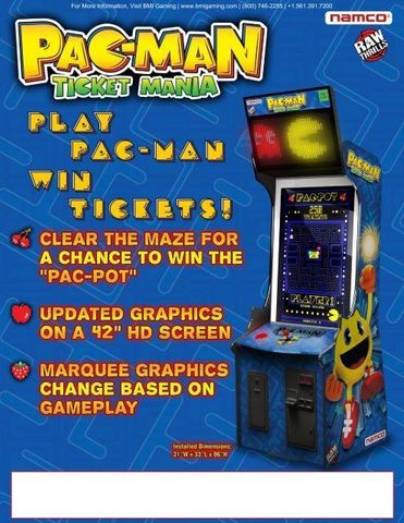 Pac-Man Ticket Mania, Machine