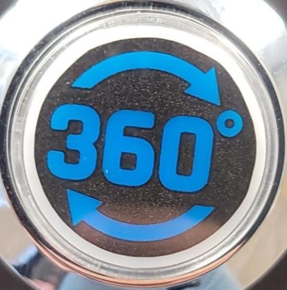 Rotating button decal