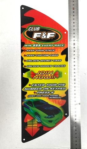 FAST FURIOUS INSTRUCTION MYLAR