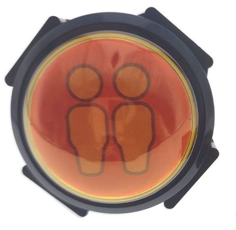 Lets Bounce Player 2 button with sticker inser