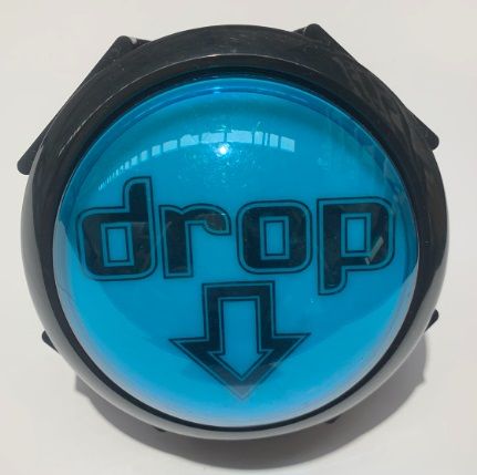 Button, Blue, 100mm Jumbo Drop label, Baytek