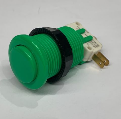 Push button Green 33mmOD Convex w/Micro