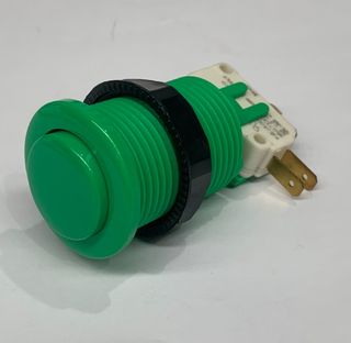 Push button Green 33mmOD Convex w/Micro