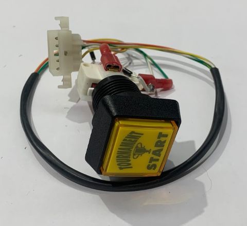 Tournament Button and Switch Assembly - Square  / Yellow