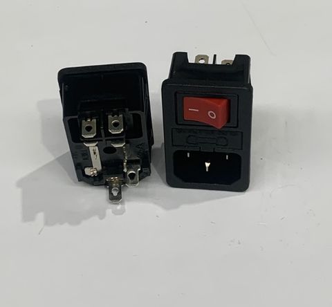 IEC Inlet with switch - panel mount