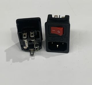 IEC Inlet with switch - panel mount