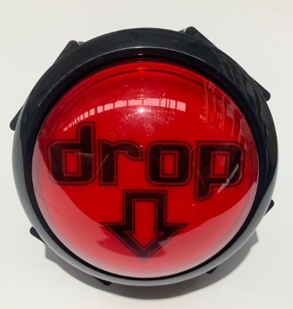 Button, Red, 100mm Jumbo Drop label, Baytek