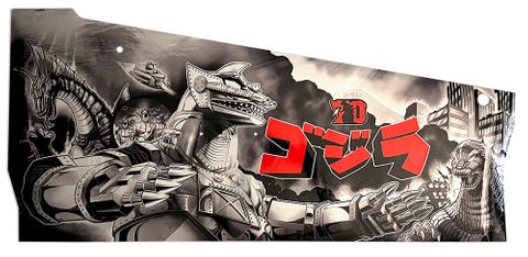 Godzilla 70th Cabinet Decal Right
