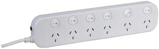 6 Way Switched Powerboard Surge/O-load