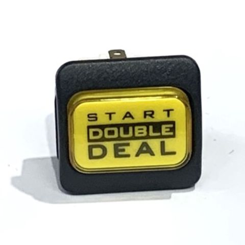 Button, Square , DOND Start Double Deal Yellow W/Led