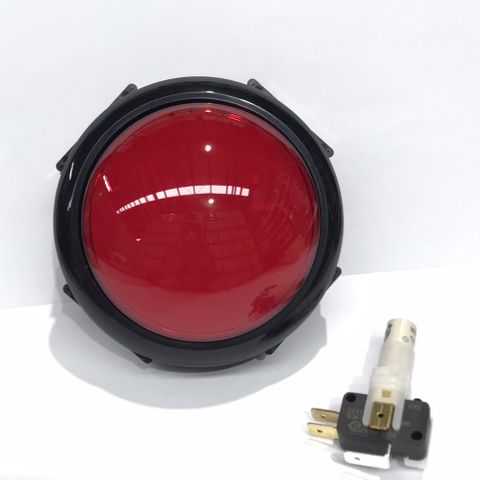 Button, Red, 100mm, Domed, Pop the Lock