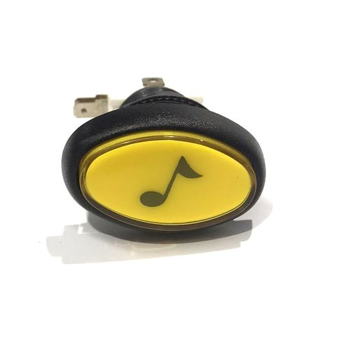 Button, Oval Yellow Music IPB