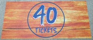 Big Bass Wheel PRO Ticket Square Decal - 40 ORANGE