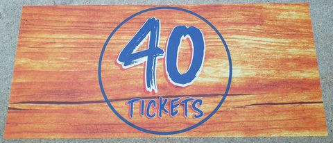 Big Bass Wheel PRO Ticket Square Decal - 40 ORANGE