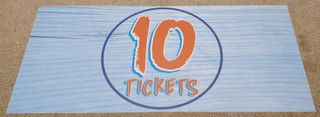 Big Bass Wheel PRO Ticket Square Decal - 10 BLUE